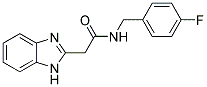 2-(1H-Benzimidazol-2-yl)-N-(4-fluorobenzyl)acetamide 结构式