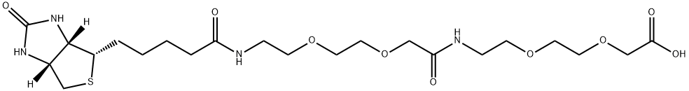 8-(8-BIOTINYLAMINO-3,6-DIOXA-OCTANOYLAMINO)-3,6-DIOXA-OCTANOIC ACID 结构式