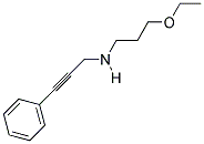 N-(3-ETHOXYPROPYL)-3-PHENYLPROP-2-YN-1-AMINE 结构式