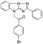 1-(4-BROMOPHENYL)-2-(2-PHENYL-4H-[1,2,4]TRIAZOLO[1,5-A]BENZIMIDAZOL-4-YL)ETHANONE 结构式