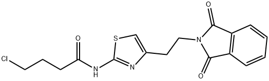 4-CHLORO-N-(4-[2-(1,3-DIOXO-1,3-DIHYDRO-2H-ISOINDOL-2-YL)ETHYL]-1,3-THIAZOL-2-YL)BUTANAMIDE 结构式