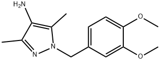 1-(3,4-二甲氧基苄基)-3,5-二甲基-1H-吡唑-4-胺 结构式