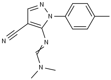(E)-N'-(4-氰基-1-(对甲苯基)-1H-吡唑-5-基)-N,N-二甲基甲脒 结构式