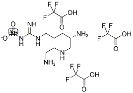 (4S)-N-(4-AMINO-5[AMINOETHYL]AMINOPENTYL)-N'-NITROGUANIDINE 3TFA 结构式