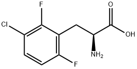 2-氨基-3-(3-氯-2,6-二氟苯基)丙酸 结构式
