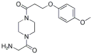 1-[4-(2-Amino-acetyl)-piperazin-1-yl]-3-(4-methoxy-phenoxy)-propan-1-one 结构式