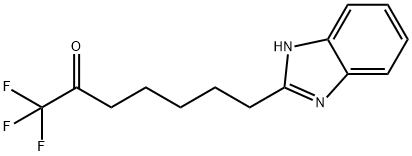 7-(1H-苯并[D]咪唑-2-基)-1,1,1-三氟庚烷-2-酮 结构式