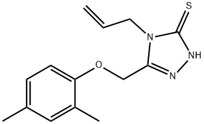 4-ALLYL-5-[(2,4-DIMETHYLPHENOXY)METHYL]-4H-1,2,4-TRIAZOLE-3-THIOL 结构式