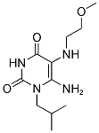 6-AMINO-1-ISOBUTYL-5-(2-METHOXY-ETHYLAMINO)-1H-PYRIMIDINE-2,4-DIONE 结构式