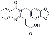 3-(3-BENZO[1,3]DIOXOL-5-YLMETHYL-4-OXO-3,4-DIHYDRO-QUINAZOLIN-2-YL)-PROPIONIC ACID 结构式