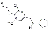 N-[4-(ALLYLOXY)-3-CHLORO-5-METHOXYBENZYL]-N-CYCLOPENTYLAMINE 结构式