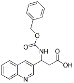 3-BENZYLOXYCARBONYLAMINO-3-QUINOLIN-3-YL-PROPIONIC ACID 结构式