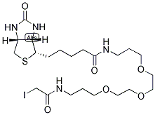 N-(13-IODOACETAMIDO-4,7,10-TRIOXATRIDECANYL)BIOTINAMIDE 结构式