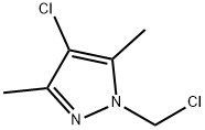 4-氯-1-(氯甲基)-3,5-二甲基-1H-吡唑 结构式