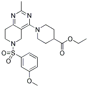 1-[6-(3-METHOXY-BENZENESULFONYL)-2-METHYL-5,6,7,8-TETRAHYDRO-PYRIDO[4,3-D]PYRIMIDIN-4-YL]-PIPERIDINE-4-CARBOXYLIC ACID ETHYL ESTER 结构式