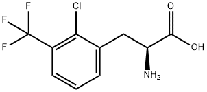 2-氨基-3-(2-氯-3-(三氟甲基)苯基)丙酸 结构式