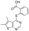 2-(5,6-DIMETHYL-THIENO[2,3-D]PYRIMIDIN-4-YLSULFANYL)-BENZOIC ACID 结构式