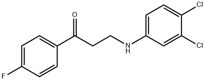 3-(3,4-DICHLOROANILINO)-1-(4-FLUOROPHENYL)-1-PROPANONE 结构式