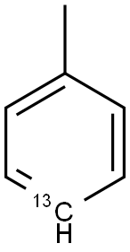 甲基苯-4-13C 结构式