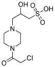 3-[4-(2-CHLORO-ACETYL)-PIPERAZIN-1-YL]-2-HYDROXY-PROPANE-1-SULFONIC ACID 结构式