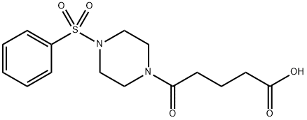 5-OXO-5-[4-(PHENYLSULFONYL)PIPERAZIN-1-YL]PENTANOIC ACID 结构式