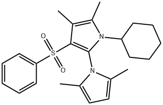 1-CYCLOHEXYL-2,3-DIMETHYL-4-BENZENE SULPHONYL-5-[1-(2,5-DIMETHYL) PYRROLO]-PYRROLE 结构式