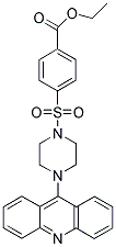 ETHYL 4-(4-(ACRIDIN-9-YL)PIPERAZIN-1-YLSULFONYL)BENZOATE 结构式