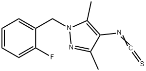 1-(2-FLUORO-BENZYL)-4-ISOTHIOCYANATO-3,5-DIMETHYL-1H-PYRAZOLE 结构式