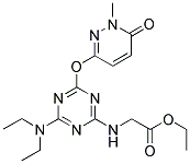 ETHYL ({4-(DIETHYLAMINO)-6-[(1-METHYL-6-OXO-1,6-DIHYDROPYRIDAZIN-3-YL)OXY]-1,3,5-TRIAZIN-2-YL}AMINO)ACETATE 结构式