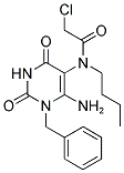 N-(6-AMINO-1-BENZYL-2,4-DIOXO-1,2,3,4-TETRAHYDRO-PYRIMIDIN-5-YL)-N-BUTYL-2-CHLORO-ACETAMIDE 结构式