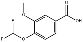 4-二氟甲氧基-3-甲氧基苯甲酸 结构式