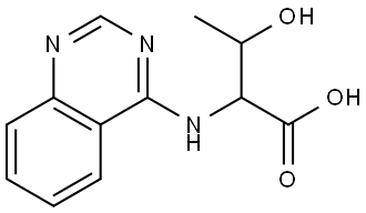 3-HYDROXY-2-(QUINAZOLIN-4-YLAMINO)-BUTYRIC ACID 结构式