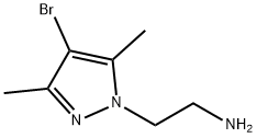 2-(4-溴-3,5-二甲基-吡唑-1-基)乙胺 结构式