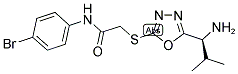 2-[5-(1-AMINO-2-METHYL-PROPYL)-[1,3,4]OXADIAZOL-2-YLSULFANYL]-N-(4-BROMO-PHENYL)-ACETAMIDE 结构式