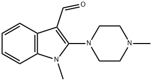 1-甲基-2-(4-甲基哌嗪-1-基)-1H-吲哚-3-甲醛 结构式