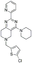 6-(5-CHLORO-THIOPHEN-2-YLMETHYL)-4-PIPERIDIN-1-YL-2-PYRIDIN-2-YL-5,6,7,8-TETRAHYDRO-PYRIDO[4,3-D]PYRIMIDINE 结构式
