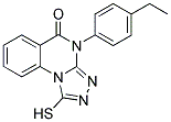 4-(4-ETHYL-PHENYL)-1-MERCAPTO-4H-[1,2,4]TRIAZOLO[4,3-A]QUINAZOLIN-5-ONE 结构式