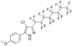 4-CHLORO-5-(4-METHOXYPHENYL)-3-PERFLUOROOCTYLPYRAZOLE 结构式