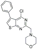 4-CHLORO-2-(MORPHOLIN-4-YLMETHYL)-5-PHENYLTHIENO[2,3-D]PYRIMIDINE 结构式