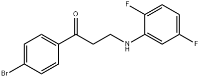 1-(4-BROMOPHENYL)-3-(2,5-DIFLUOROANILINO)-1-PROPANONE 结构式