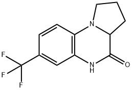 7-(三氟甲基)-1,2,3,3A-四氢吡咯并[1,2-A]喹喔啉-4(5H)-酮 结构式