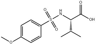 2-(4-METHOXY-BENZENESULFONYLAMINO)-3-METHYL-BUTYRIC ACID 结构式