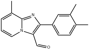 2-(3,4-二甲基苯基)-8-甲基咪唑并[1,2-A]吡啶-3-甲醛 结构式