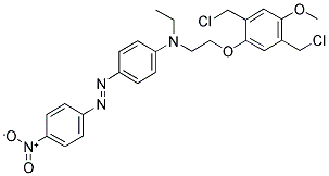 2,5-BIS(CHLOROMETHYL)-1-METHOXY-4-(O-DISPERSE RED 1)BENZENE 结构式