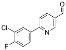 6-(3-CHLORO-4-FLUORO-PHENYL)-PYRIDINE-3-CARBALDEHYDE 结构式