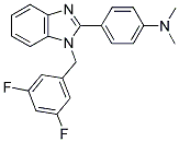 (4-[1-(3,5-DIFLUORO-BENZYL)-1H-BENZOIMIDAZOL-2-YL]-PHENYL)-DIMETHYL-AMINE 结构式