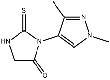 3-(1,3-二甲基-1H-吡唑-4-基)-2-硫代咪唑啉-4-酮 结构式