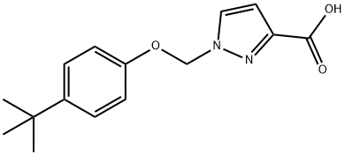 1-((4-(叔丁基)苯氧基)甲基)-1H-吡唑-3-羧酸 结构式
