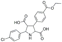 5-(4-CHLOROPHENYL)-3-(4-ETHOXYCARBONYLPHENYL)-2,4-PYRROLIDINEDICARBOXYLIC ACID 结构式