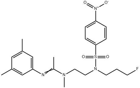 N'-(3,5-DIMETHYLPHENYL)-N-(2-((3-FLUOROPROPYL)[(4-NITROPHENYL)SULFONYL]AMINO)ETHYL)-N-METHYLETHANIMIDAMIDE 结构式